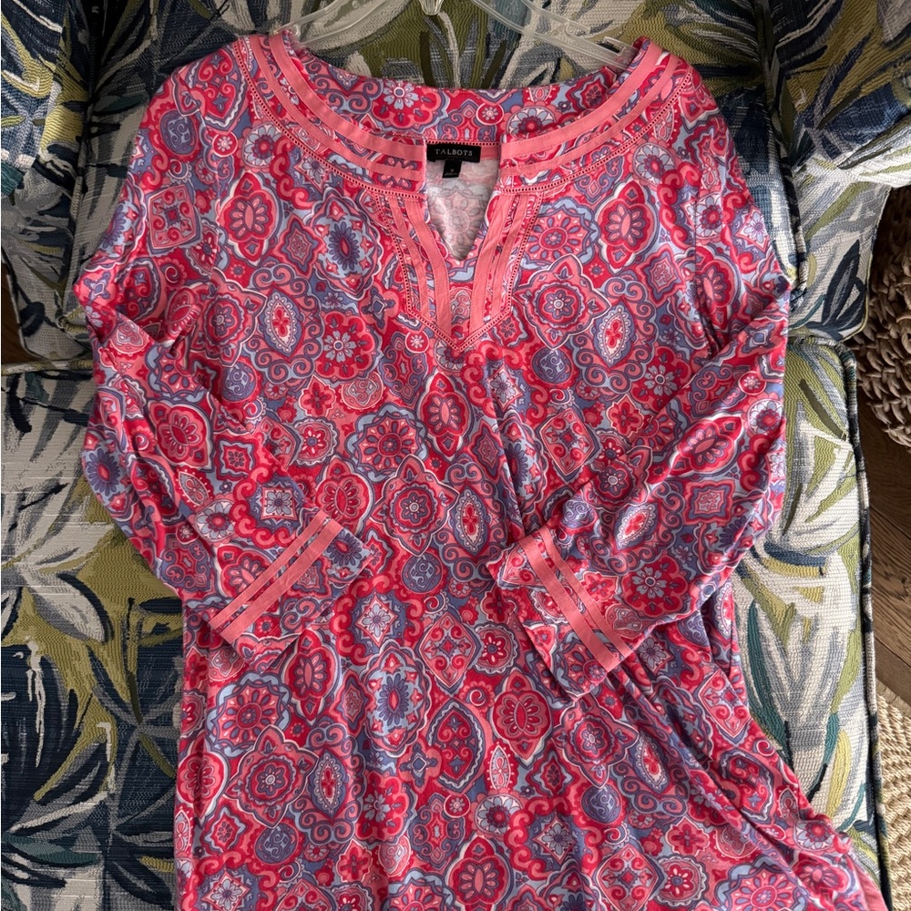 Pink and Blue Women's Top